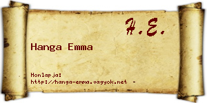 Hanga Emma névjegykártya